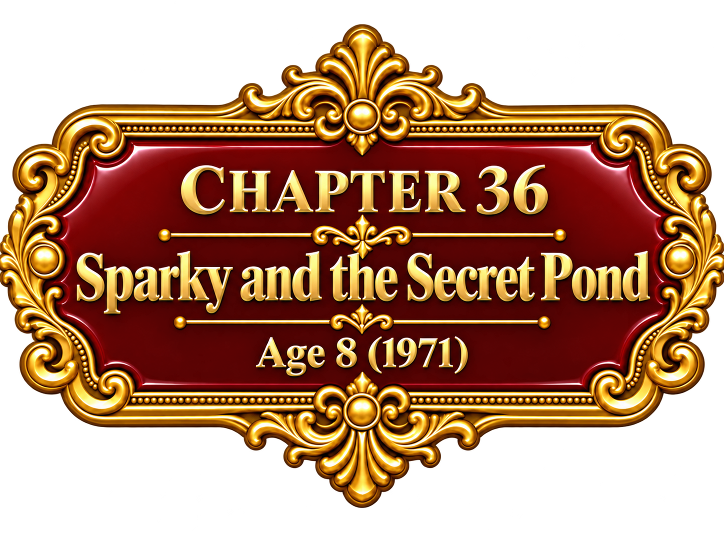 Chapter 36 — Sparky and the Secret Pond — Age 8 (1971)